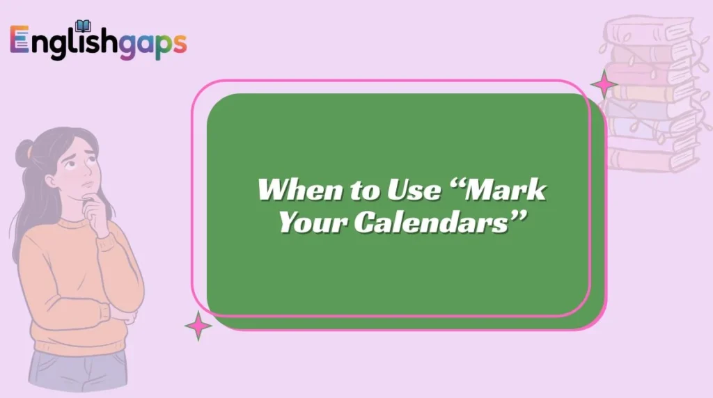 When to Use “Mark Your Calendars”