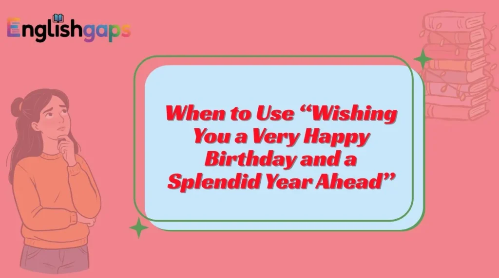When to Use “Wishing You a Very Happy Birthday and a Splendid Year Ahead”