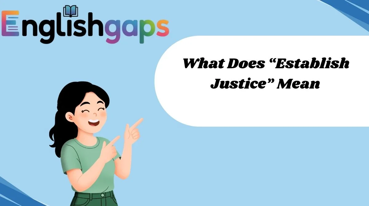 What Does “Establish Justice” Mean