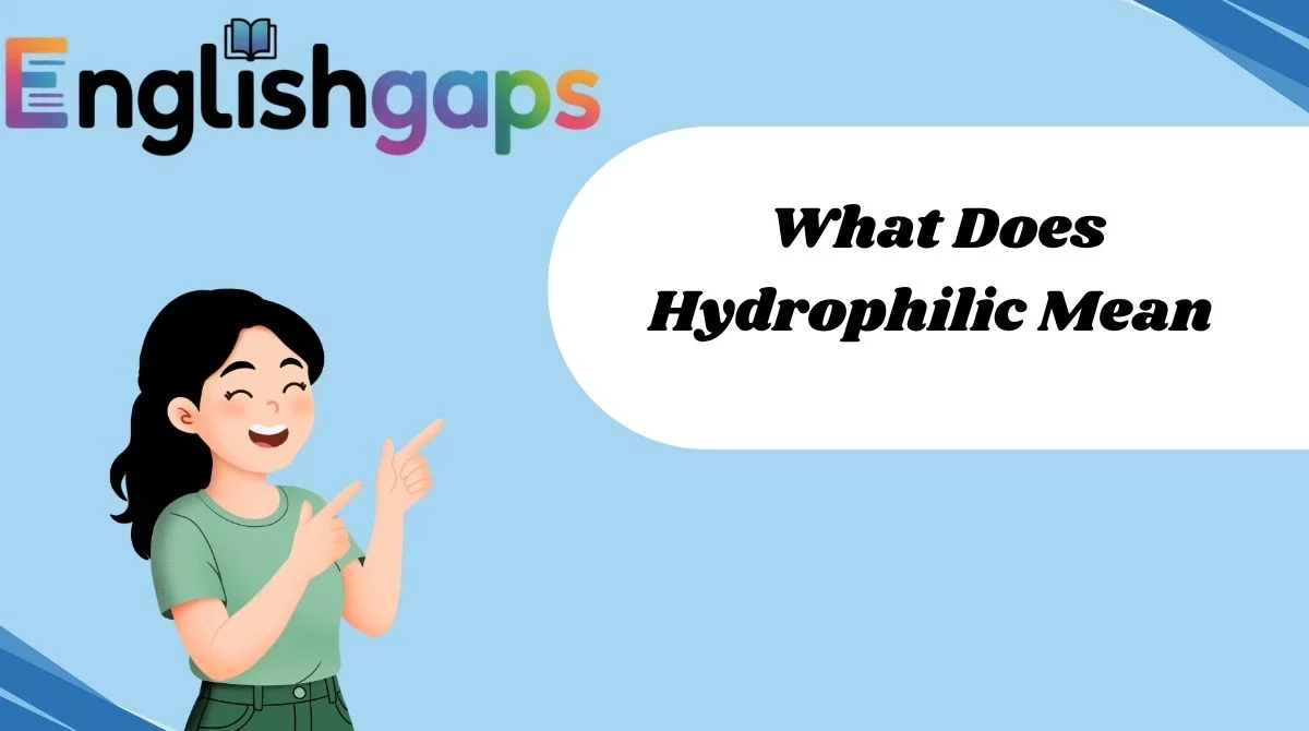 What Does Hydrophilic Mean