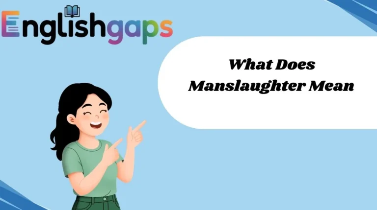 What Does Manslaughter Mean