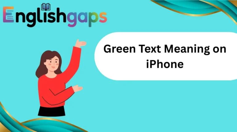Green Text Meaning on iPhone